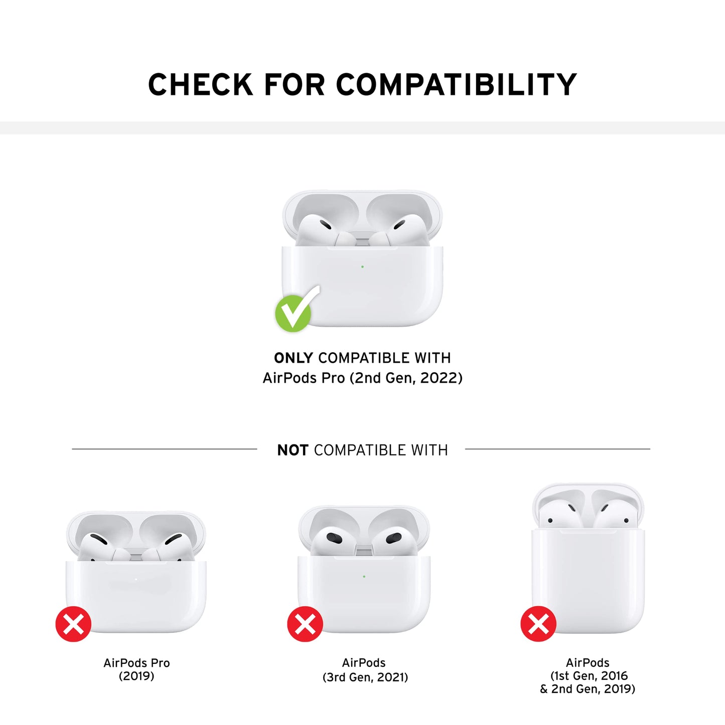UAG Designed for AirPods Pro (2nd Gen 2022) Civilian Olive Drab, Premium Rugged Slim Water Resistant Full Protective Case Cover with Detachable