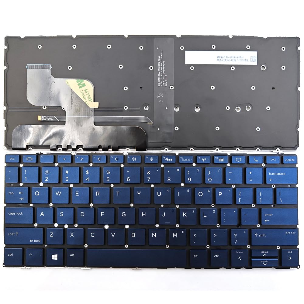 KGIGIBE Replacement Backlit Keyboard for HP Elite Dragonfly G2 13.3" Laptop US Blue with Backlit SN9181BL SG-99100-2VA
