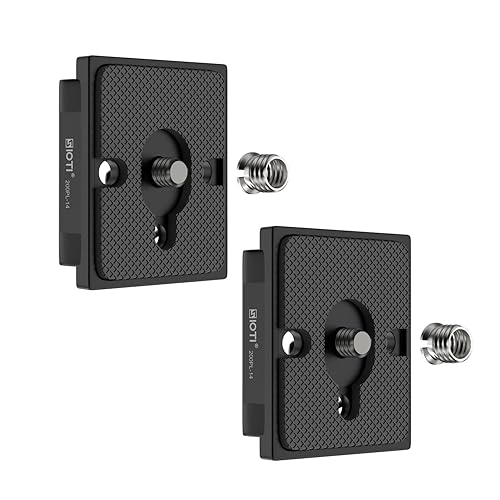 SIOTI 200PL-14 Quick Release Plate to RC/RC2/XPRO, 200PL-14 QR, Compatible for Manfr0tt0 Tripods Head with RC/RC2/XPRO Rapid Connect System