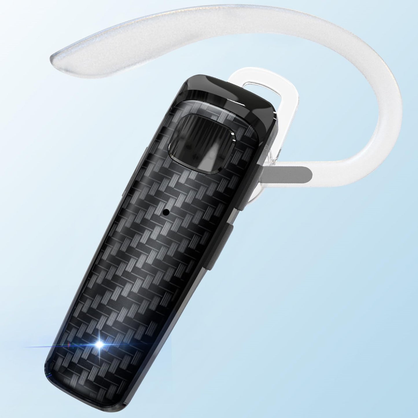 LEKOYE Bluetooth Headset, CVC8.0 Handsfree Bluetooth Earpiece, 16 Hrs Talk Time Noise Cancelling Single Ear Wireless Headset for Office Driving
