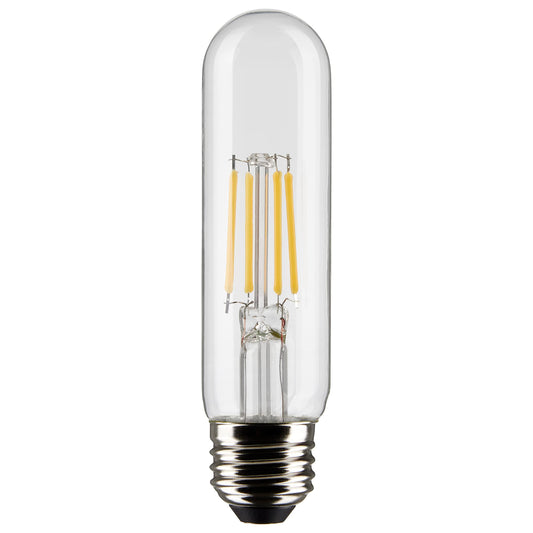 Satco S21344, T10 LED Bulb, E26 Base, 2700K, Clear, Dimmable, Light Bulb