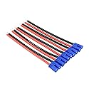 BDHI 5pcs EC2 Style Male Connectors Adapters Cable with 10cm 16awg Silicone Wire for ESC Charger(B160-5)