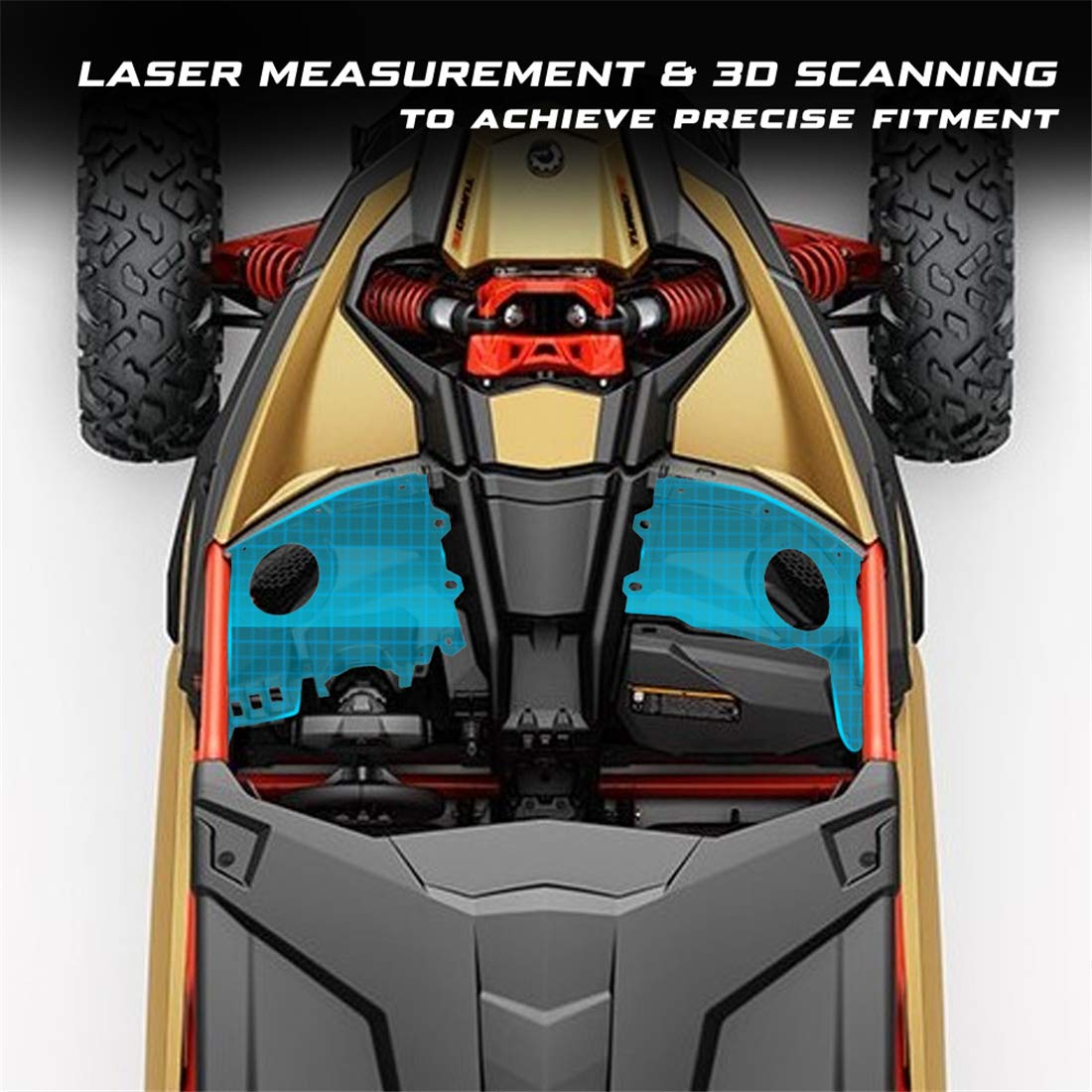 Kiwi Master Front Dash Speaker Mount Panel for 2017-2026 Can Am Maverick X3/ Max Accessories 6.5 inch Speaker Pods Enclosure