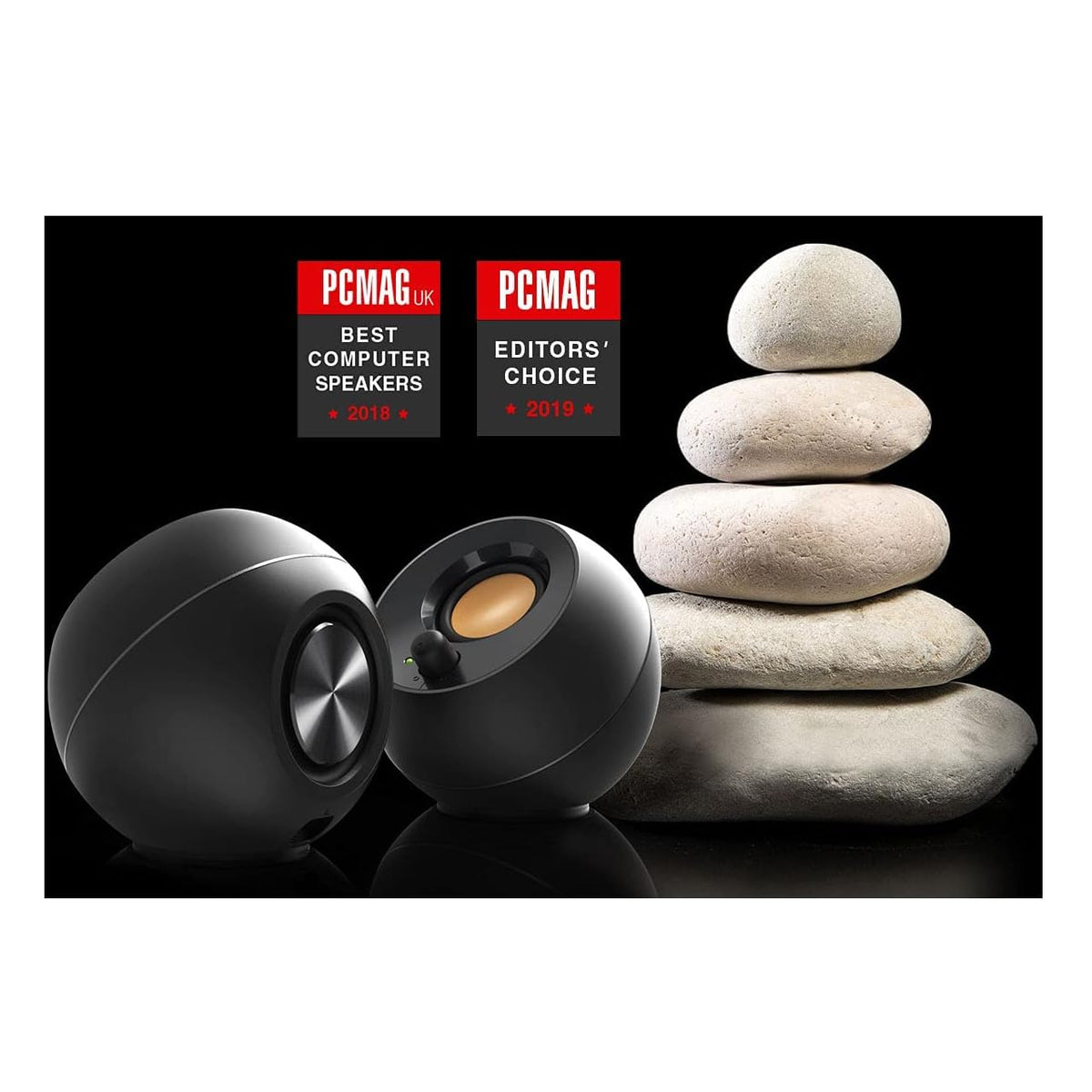 Creative Pebble 2.0, USB Desktop Stereo Speakers for PC/Laptop, Black