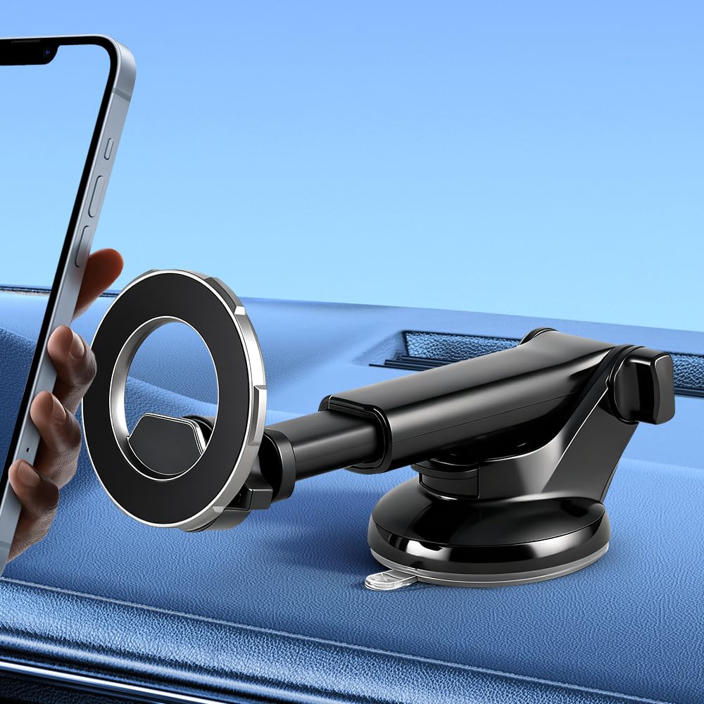 2026 Valentine's Day 3-in-1 Car phone holder?Windshield+AirVent+Dash?Car Phone mount [Strongest Suction & Stable Clamp Arm] 360° Adjustable cell phone