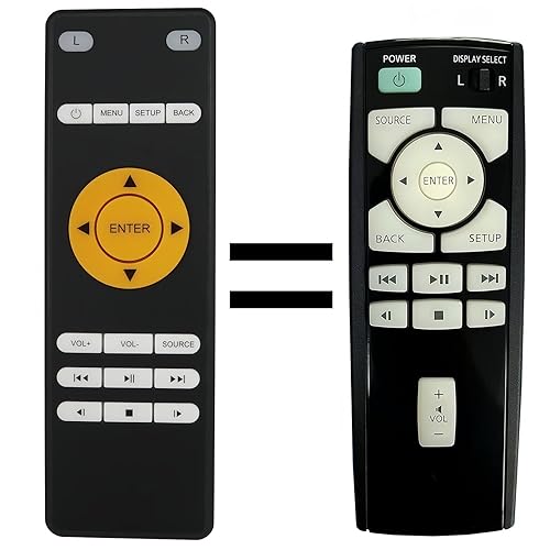 Replacement Remote Control for Infiniti JX35 Rear Entertainment DVD 2013 2014 2015 2016 2017 2018 2019