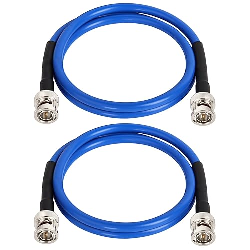 XRDS -RF 12G SDI Cable 3FT 2PCS, SDI Video Cables 3G/6G/12G 75ohm BNC Male Cable Supports HD-SDI/3G/6G-SDI/4K/8K for Video Security Camera Converter
