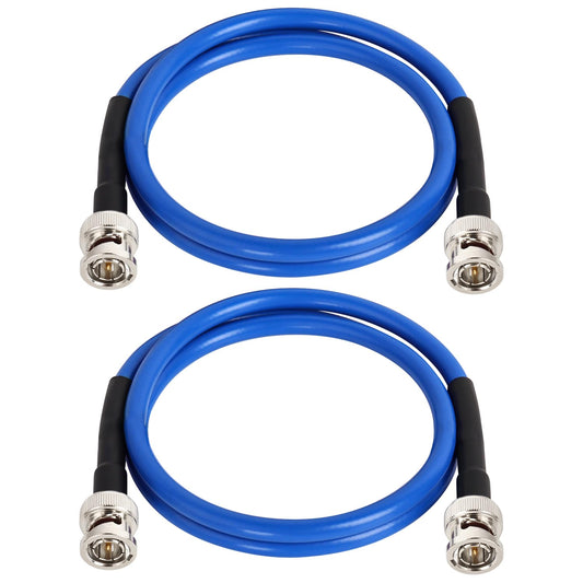 XRDS -RF 12G SDI Cable 3FT 2PCS, SDI Video Cables 3G/6G/12G 75ohm BNC Male Cable Supports HD-SDI/3G/6G-SDI/4K/8K for Video Security Camera Converter