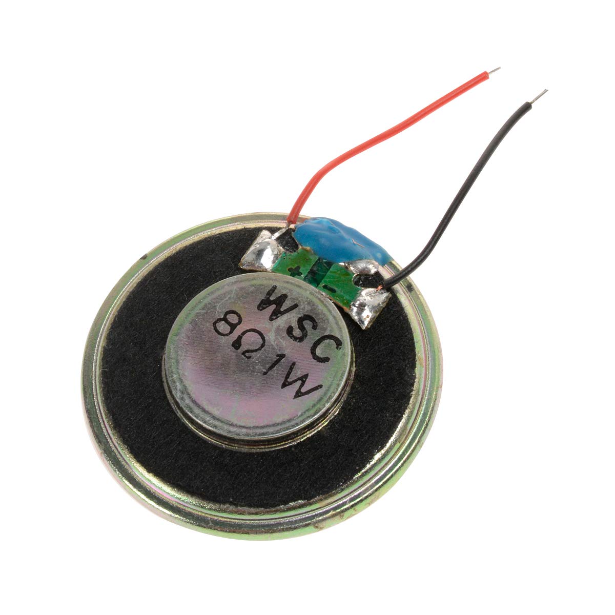 YXQ 1W 8 Ohm Micro Internal Speaker Loudspeaker 32mm Dia Round Metal Shell with Wire (4Pcs)
