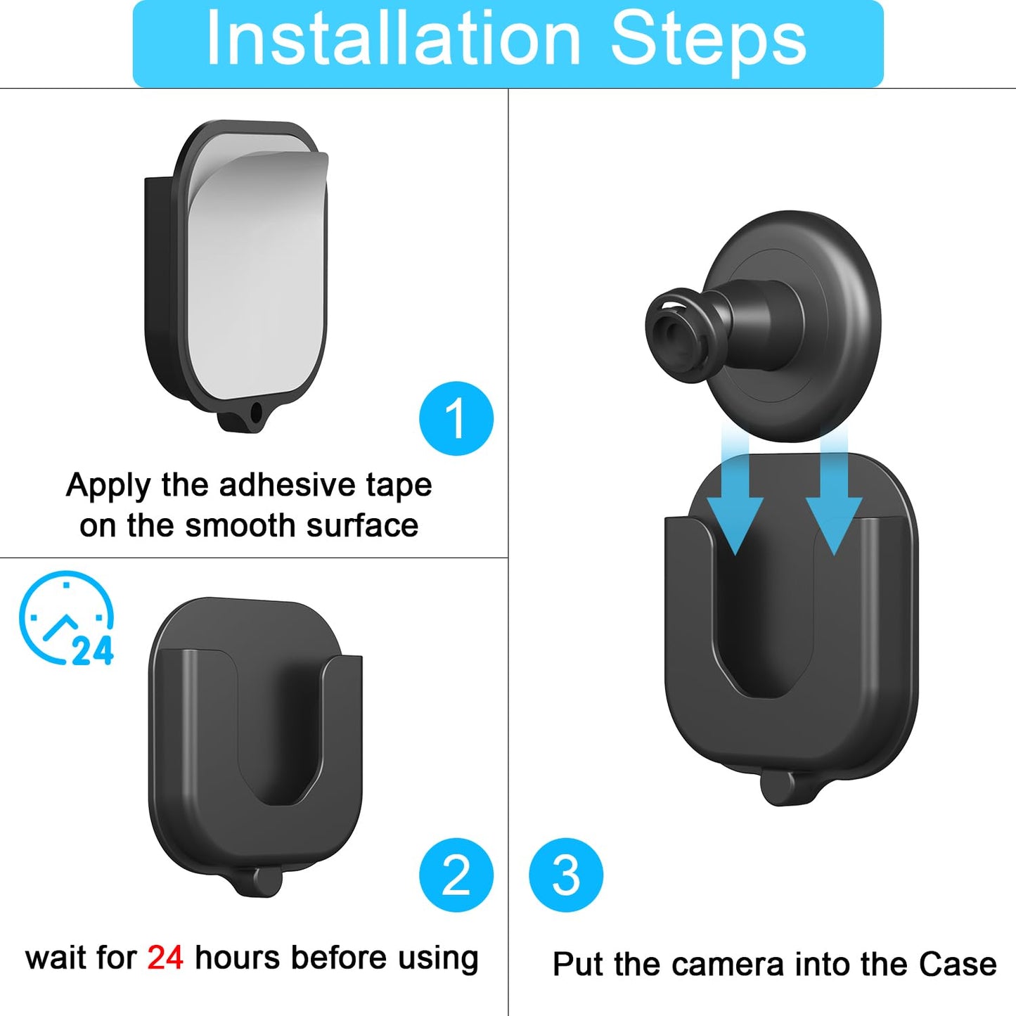 3PACK Adhesive Wall Mount Bracket for Blink Outdoor 4th Gen & 3rd Gen, Blink Indoor/Blink Mini/Mini 2 Camera, No Tools Need No Drill