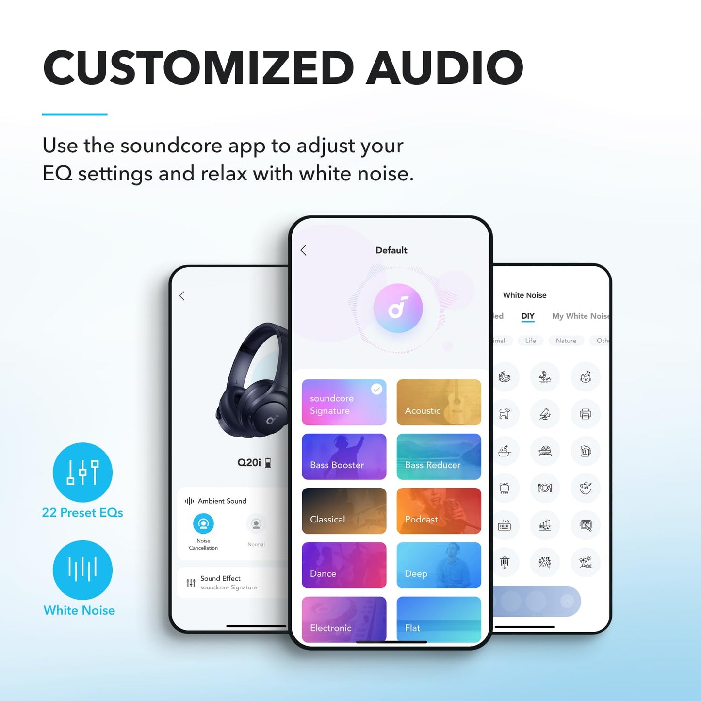 Soundcore by Anker Q20i Hybrid Active Noise Cancelling Headphones, Wireless Over-Ear Bluetooth, 40H Long ANC Playtime, Hi-Res Audio, Big Bass…