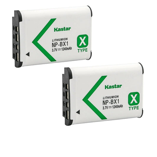 Kastar 2-Pack NP-BX1 Battery Replacement for Sony HDR-AS100V, HDR-AS15, HDR-AS20, HDR-AS200V, HDR-AS30, HDR-AS300, HDR-AS50 Action Cam, HDR-AS50R