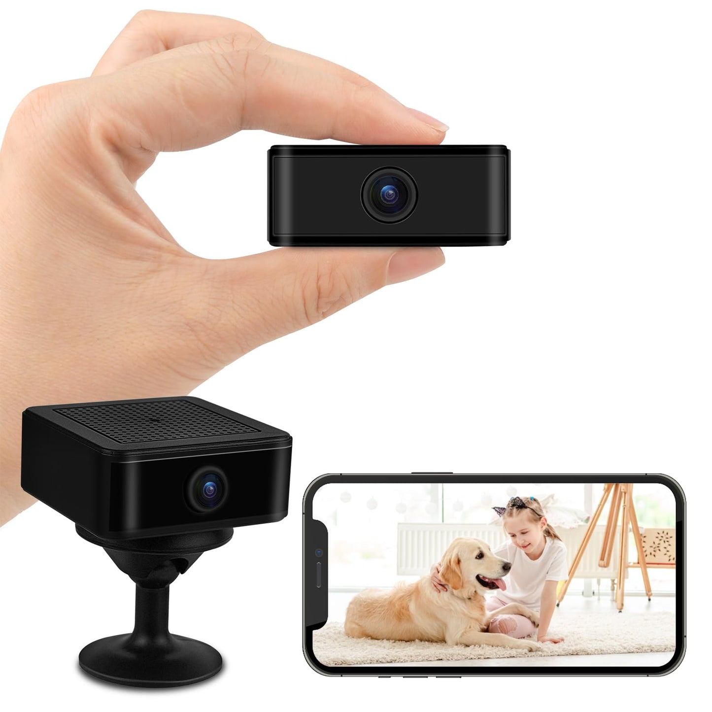 DUVIX Mini Camera Hidden Camera Nanny Cam 1080P WiFi Wireless Surveillance with Motion Detection, Auto Night Vision for Baby/Pet/Nanny Monitoring