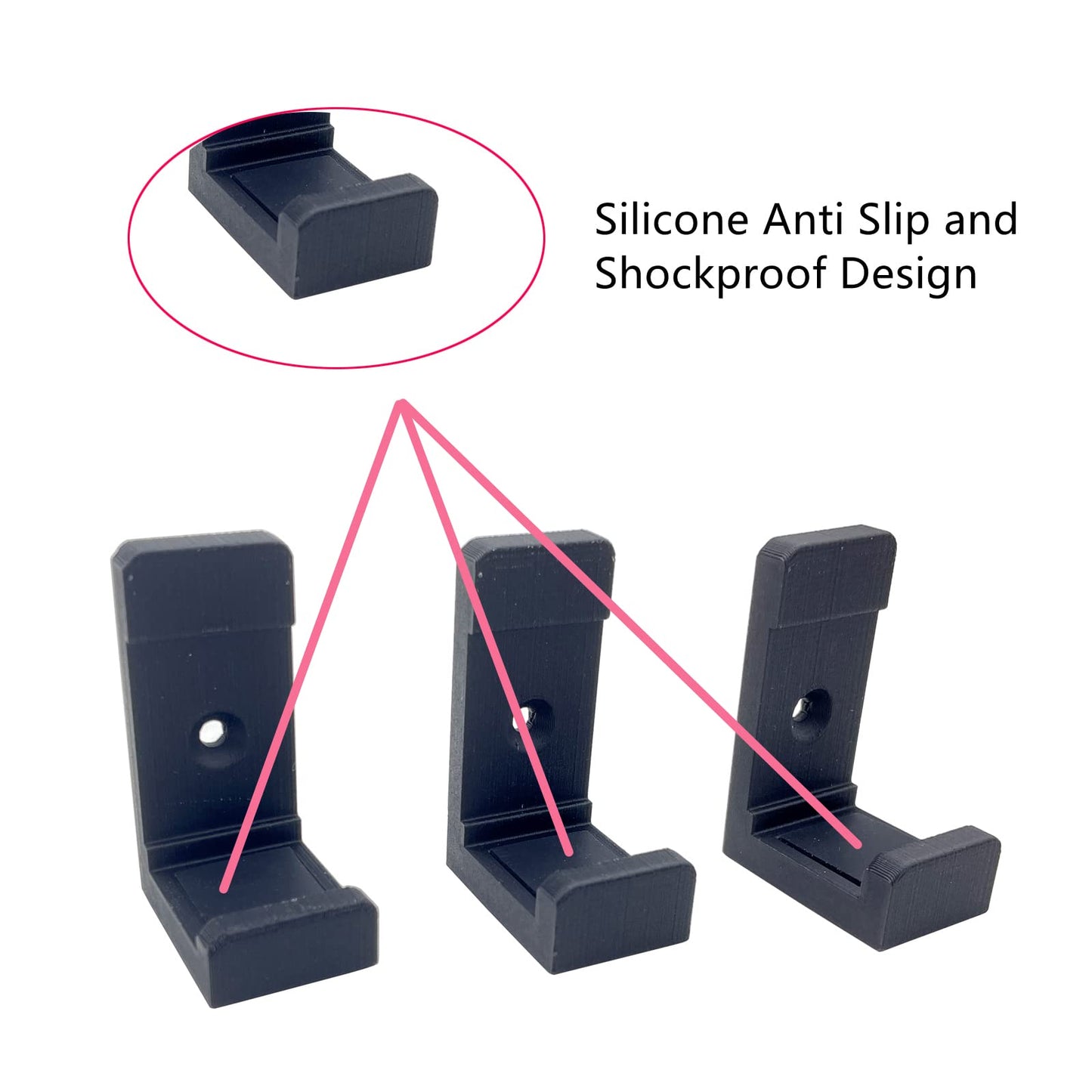 Onyehn Wall Mount Holder(Carbon Fiber) on Wall for PS4 Slim Console with Screws Mount Behind TV