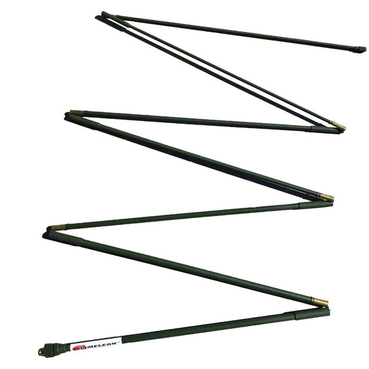 Chameleon Antenna CHA-MIL-2 Portable Broadband Collapsible HF (25-54MHz) Monopole Antenna, 108in Tall, 3/8" x 24 Stud Mount