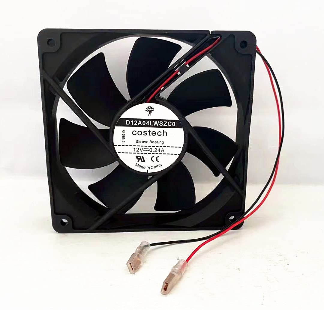 D12A04LWSZC0 COSTECH 12V 120mm Fan, 12V 0.24A 12025 Cooling Fan