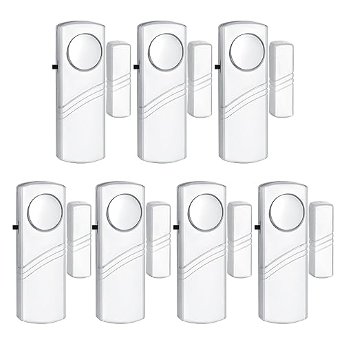 PLOJOP Security Window Door Alarm, Portable 90dB Wireless Sensor for Home & Travel Security, Easy DIY Installation, No Tools Needed (Battery Not