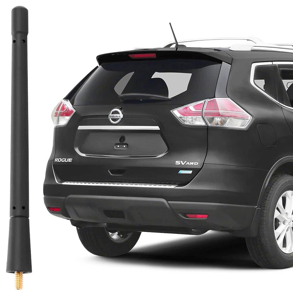 KSaAuto Antenna for Nissan Rogue Pathfinder 350z Cube Leaf Versa Note Versa Sedan Navara NP300 Murano Titan Frontier, Short Car Nissan Accessories