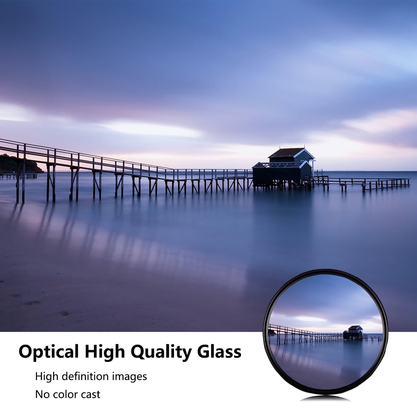 LENSKINS 67mm ND64 Filter, 6 Stop Neutral Density Filter for Camera Lenses, 16-Layer Multi-Resistant Coated, German Optics Glass, Weather-Seal ND