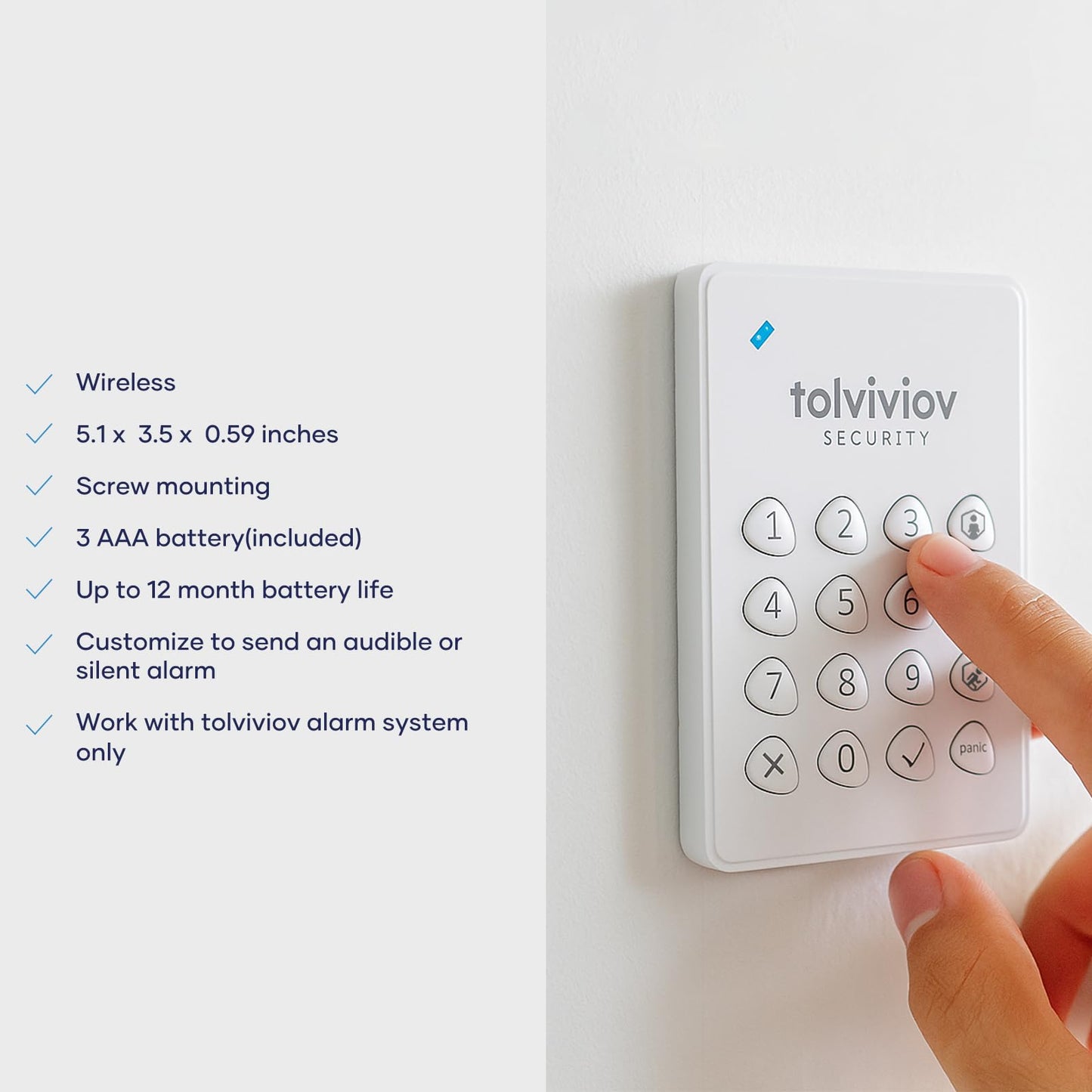 tolviviov Keypad - Compatible with tolviviov Home Alarm System-HUB Needed