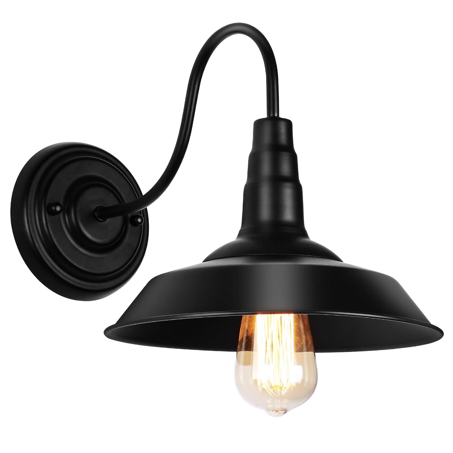 Lightess Black Wall Sconces Lighting Gooseneck Industrial Barn Lights Vintage Farmhouse Wall Lamp, CY-8