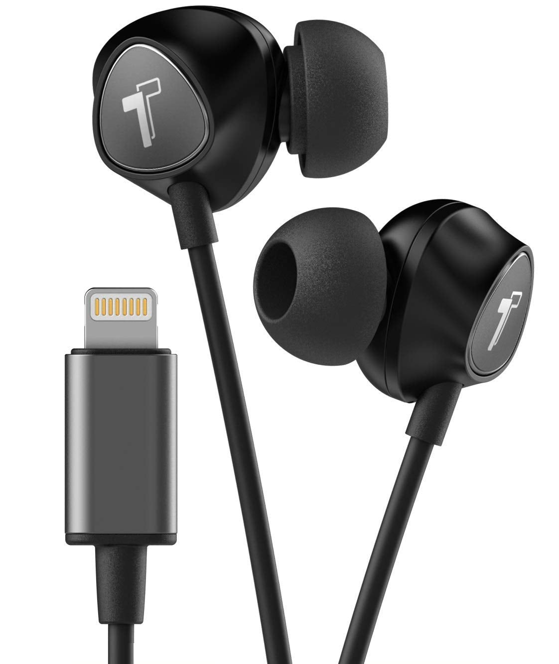 Thore Wired iPhone Headphones with Lightning Connector Earphones - MFi Certified by Apple Earbuds Wired in-Ear Microphone and Volume Remote for iPhone