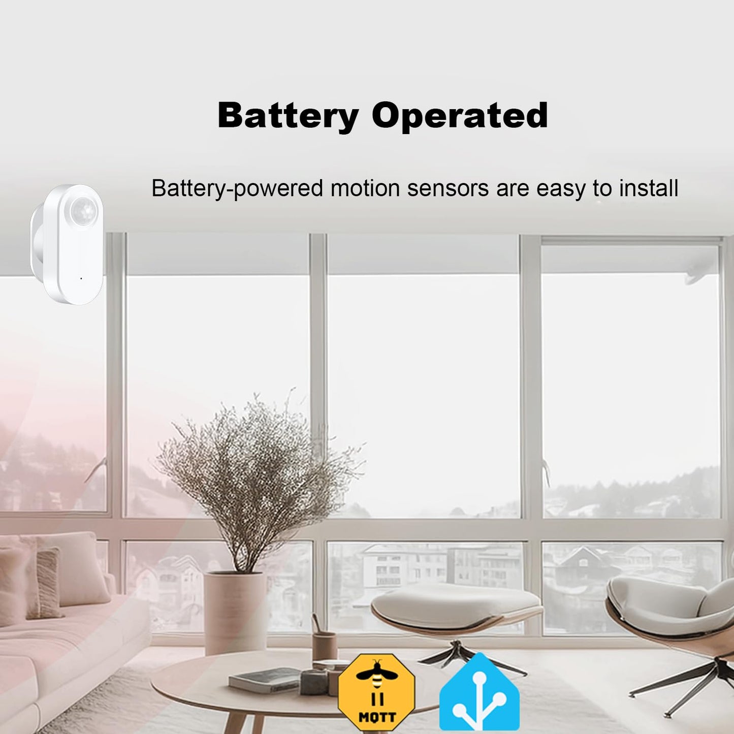 Haozee Smart Motion Sensor,Zigbee PIR Motion Sensor with Illuminance Value,High Sensitivity,Real-time Detection,Zigbee Hub Required,Support Home