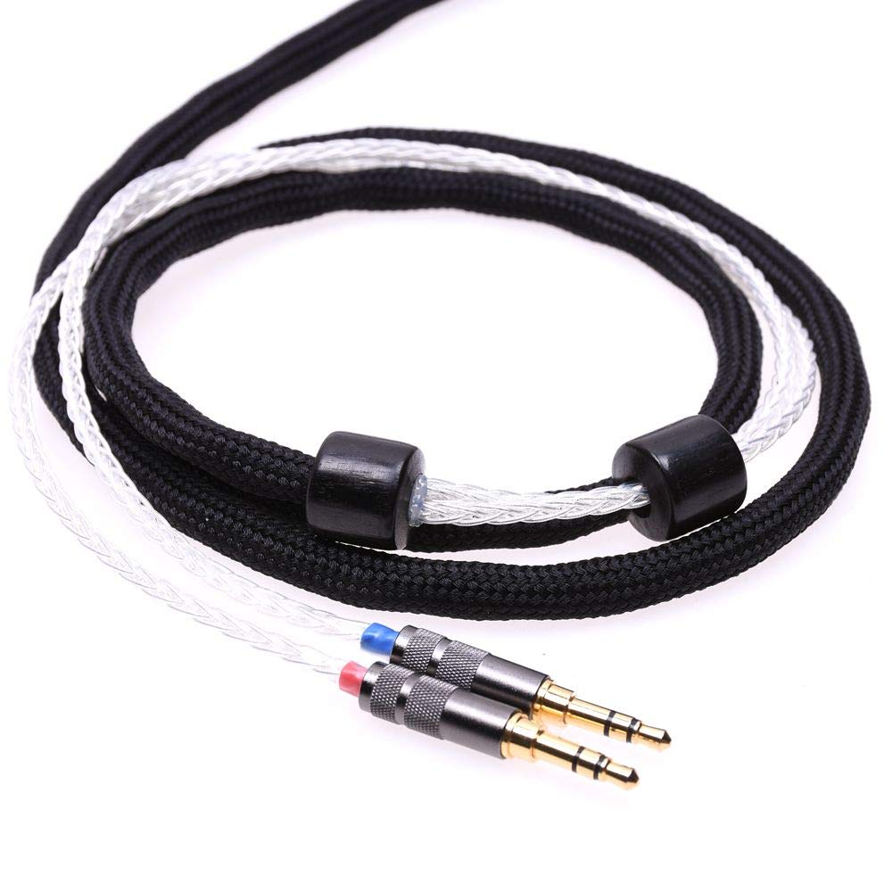 GAGACOCC Black Sleeve 16 Cores 5N Pcocc HiFi Cable New 2x3.5mm for Hifiman Arya HE1000se HE5se HE6se HE4xx Headphone Upgrade Cable Extension Cord…