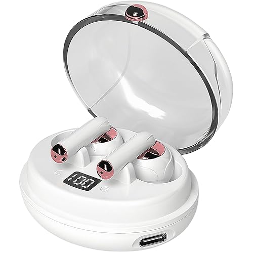 Gabba Goods TrueBuds Chrome Wireless Premium Earbuds with Charging case for Bluetooth Ear Buds (White)