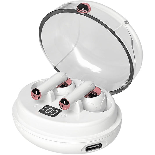 Gabba Goods TrueBuds Chrome Wireless Premium Earbuds with Charging case for Bluetooth Ear Buds (White)