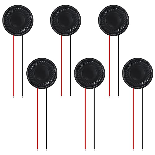 6Pcs 8 Ohm 2W Speaker 8ohm Round 28mm Loud Speakers Compatible with Small Loudspeaker Audio MP3 MP4 Player Speaker