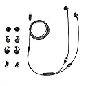 Sanxir Air Tube Headphones, Anti-EMF headsets with USB-C Jack, Air Tube Earphones with Radiation Protection, Volume Control, Comfortable Fit. (Black)