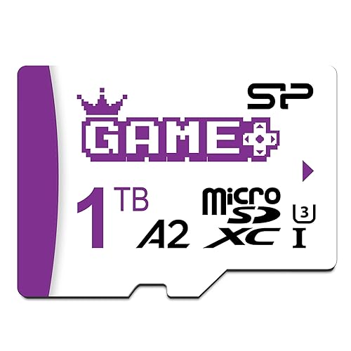 Silicon Power 1TB Superior Gaming Micro SDXC UHS-I (U3), V30 4K A2,High Speed MicroSD Card with Adapter, Design for Steam Deck, ROG Ally