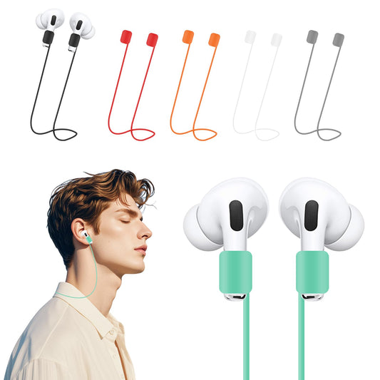 Rosmas Ultra Strong Magnetic Anti-Lost Straps for AirPods,Colorful Soft Silicone Sports Lanyard, Neck Rope Cord,Compatible with AirPods Pro 3