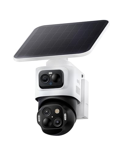 eufy Security eufyCam S4,4K Solar Camera Wireless Outdoor, Triple Lens Bullet-PTZ Cam, 360° View, 8X Auto Zoom, AI Recognition,AI Track, Color Night