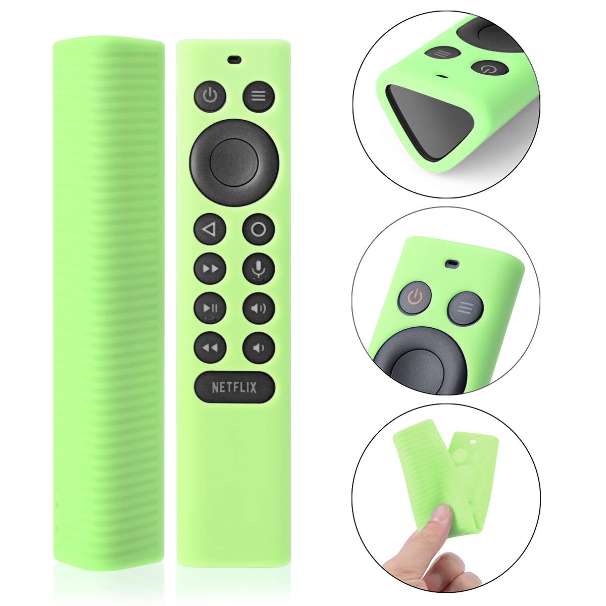 [2 Pack] Silicone Protective Cover for NVIDIA Shield TV Pro/4K HDR Remote Controller Series, Light Weight Kids-Friendly Silicone Skin