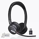 Yealink WH64 Hybrid Wireless Headphones DECT & Bluetooth Duo MS, Teams Certified, For PC, Laptop & Mobile, USB-C Dongle, 150m Range, 32H Talk Time…
