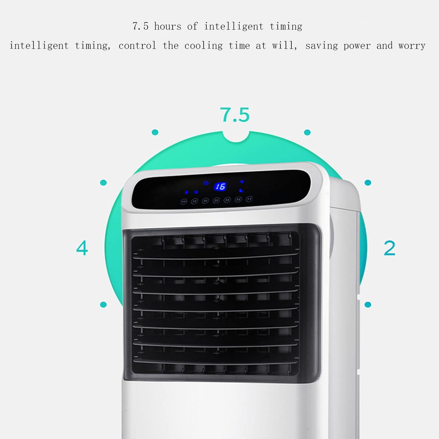 YWangQiang Tower Fan 7.5h Timer Quiet Cooling Fan 3 Speeds White Indoor Perfect for Home Or Office