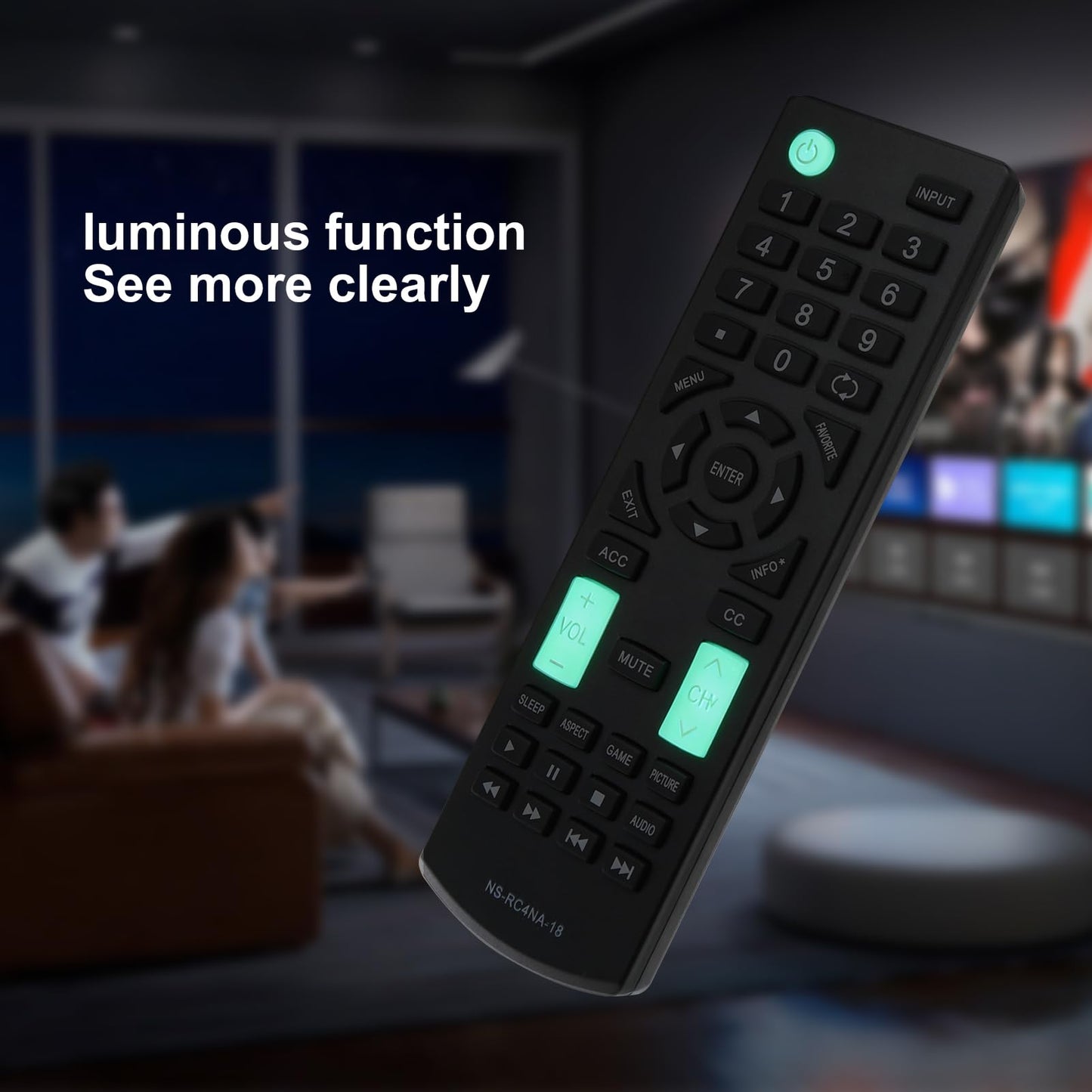for Insignia TV Remote Control Replacement?Not for Insignia Roku or Fire TV?, Universal TV Remote for Insignia LED LCD Tvs, No Pairing Needed