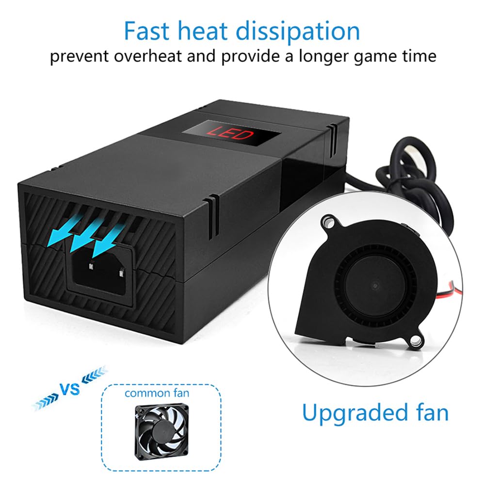Power Supply for Xbox One, Lyyes Xbox one Power Brick Fast Charger 100-240V Updated Version