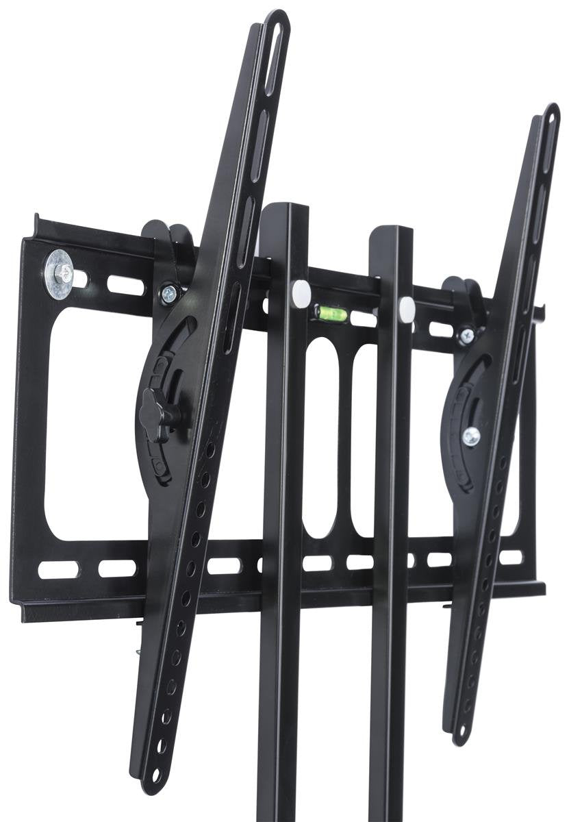 Displays2go SHFMT3255B VESA TV Mount for 32-55" HDTV Monitors, Fixed Bracket with Glass Shelf