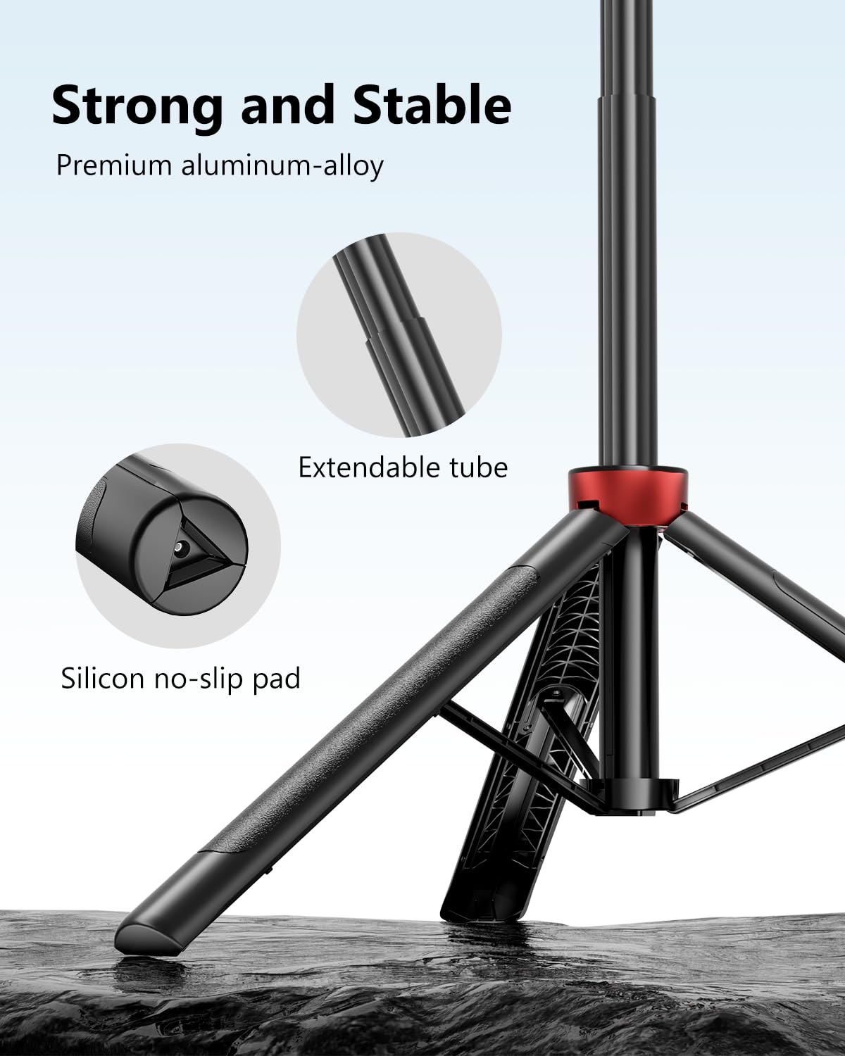 Aureday 72" Phone Tripod and Selfie Stick, Cell Phone Tripod Stand with Wireless Remote & Extendable Phone Mount for Travel/Selfie/Recording/Vlogging