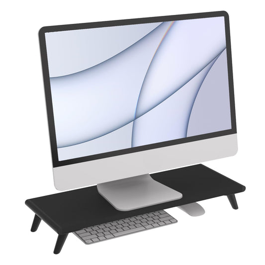 loukin Monitor Stand Riser for Desk, 22.4" x 8.3" Larger Computer Stand for Laptop, PC, Printer, Sturdy Desktop Computer Shelf with Non-Skid Rubber