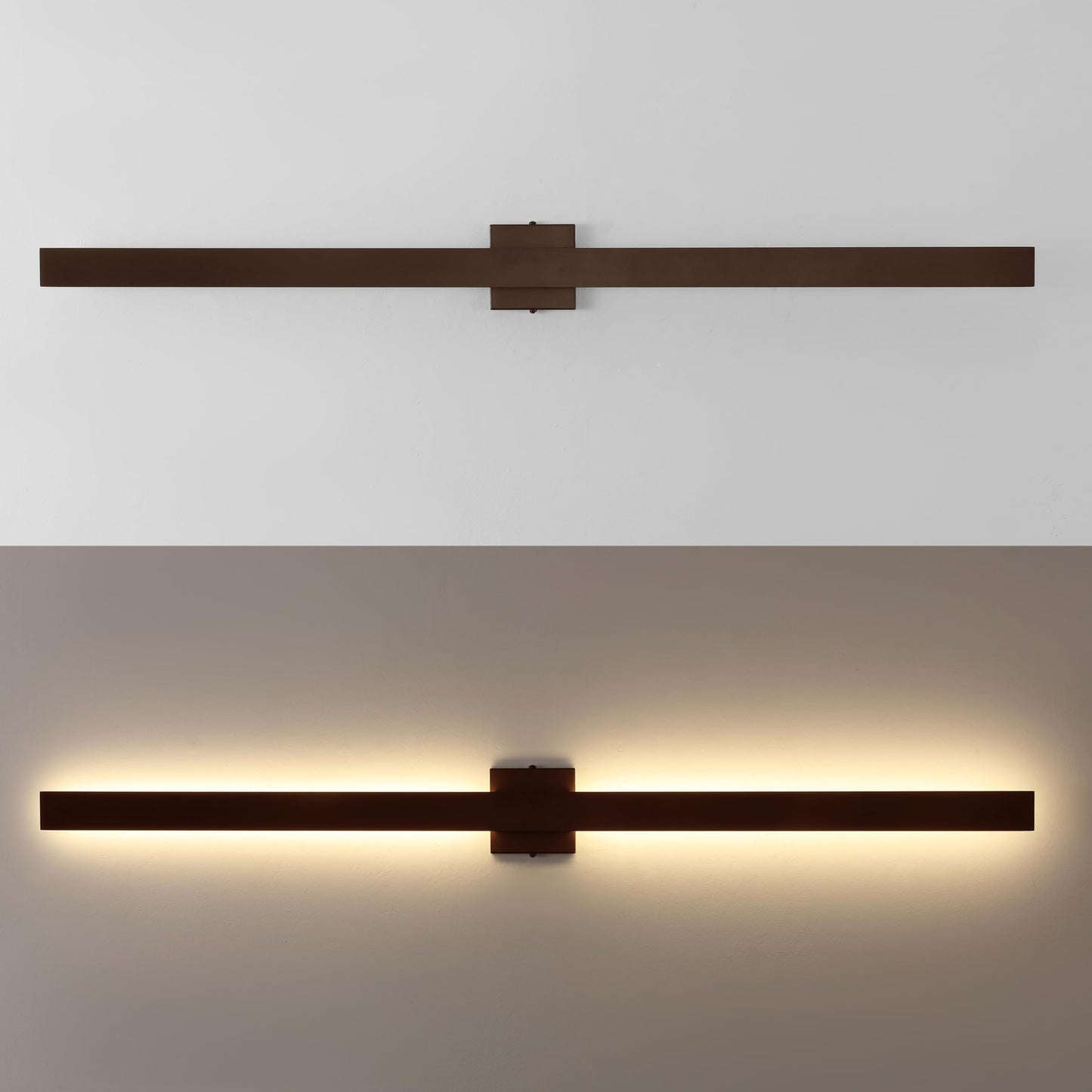 JONATHAN Y 49.5" Oil Rubbed Bronze Modern Linear Outdoor LED Wall Sconce, 350-Degree Rotatable Dimmable IP65 Waterproof Minimalist Light for Porch