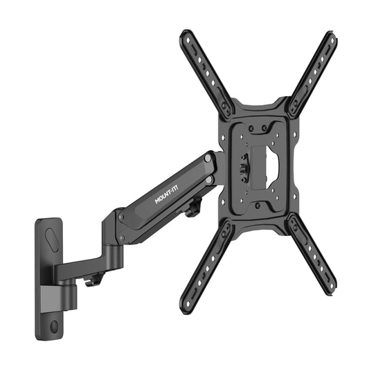 Mount-It! Height Adjustable TV Wall Mount - Full Motion, Pull Down and Vertical Adjustment, Fits 23-55 Inch Screens, Max VESA 400x400mm, Swivel