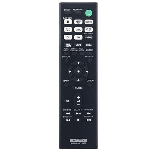 XVEFAT New RMT-AA401U Replace Remote Control for Sony AV Receiver STR-DH190 STR-DH590 STR-DH790 STRDH190 STRDH590 STRDH790