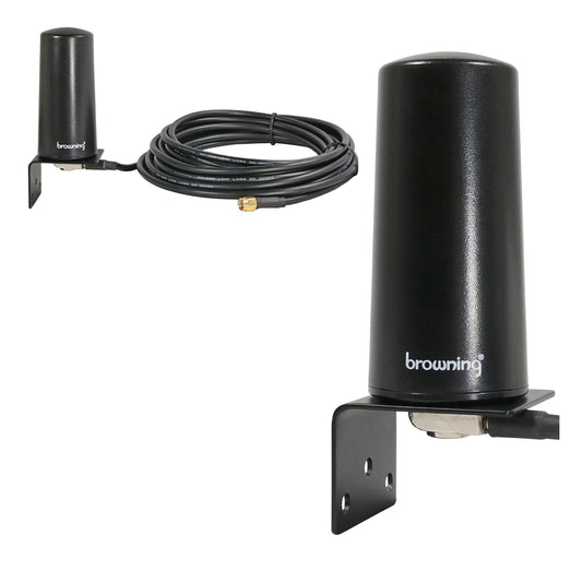 Browning 5G/4G/3G/LTE/WiFI/Cellular 4 dBi Gain 806 MHz to 2500 MHz Tri-Band Antenna Hole Mount Kit w/17ft. Low Loss Cable and SMA