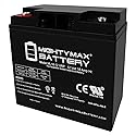 Mighty Max Battery ML18-12XRP - 12 Volt 18 AH, Internal Thread (INT) Terminal, Reverse Polarity, Rechargeable SLA AGM Battery