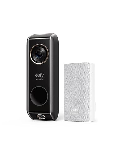 eufy Security Video Doorbell (Wired) S330 with Chime, Dual Cam, Delivery Guard, Security Camera, 2K with HDR, No Monthly Fee, 16-24V, 30VA, homebase