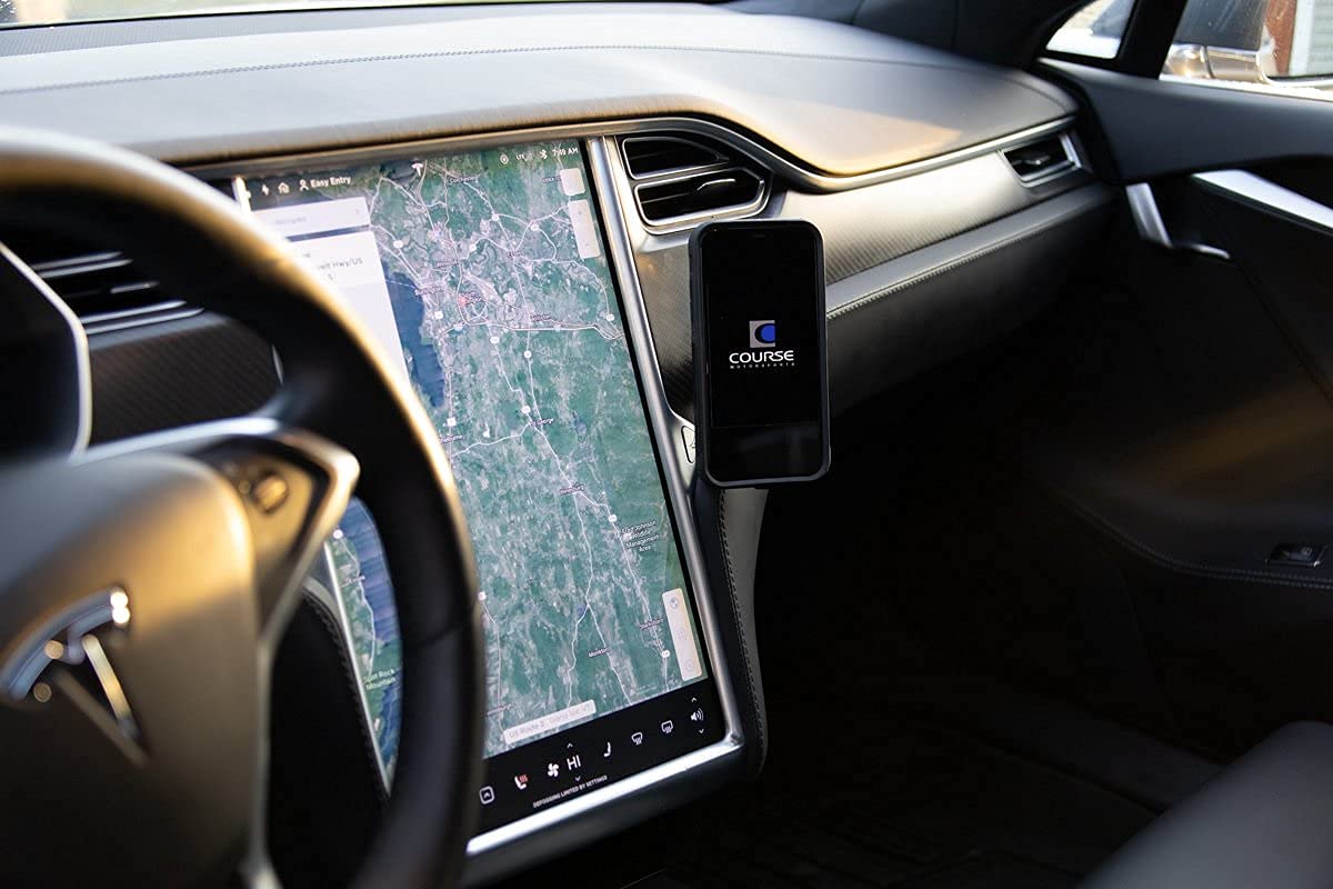 Course Motorsports DirectFit Magnetic Phone Mount and Car Phone Holder for Tesla Model S (2012-2020) & X (2012+) - Magnetic Head